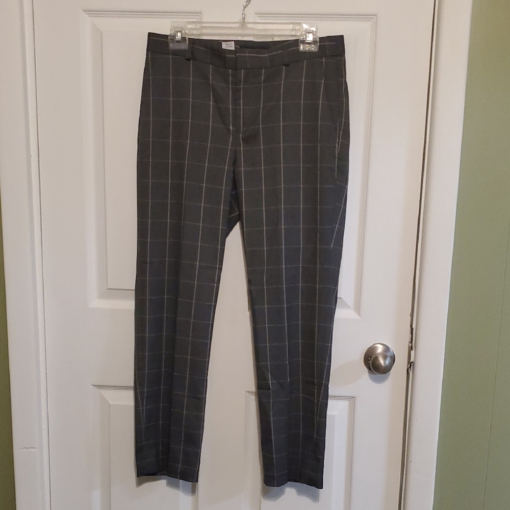 Banana Republic Gray Plaid Women's Trousers